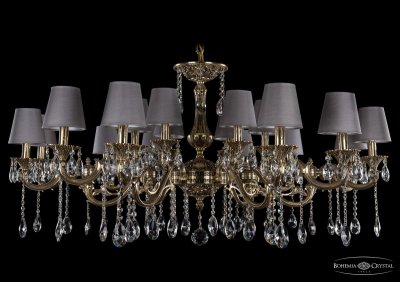 Люстра хрустальная большая Bohemia Ivele 1703/18/320+210/A/GB/SH24
