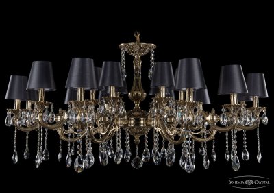 Люстра хрустальная большая Bohemia Ivele 1703/18/320+210/A/GB/SH25