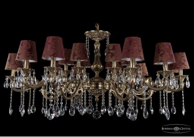 Люстра хрустальная большая Bohemia Ivele 1703/18/320+210/A/GB/SH27