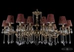 Люстра хрустальная большая Bohemia Ivele 1703/18/320+210/A/GB/SH27