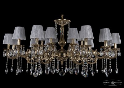 Люстра хрустальная большая Bohemia Ivele 1703/18/320+210/A/GB/SH6