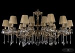 Люстра хрустальная большая Bohemia Ivele 1703/18/320+210/A/GB/SH7