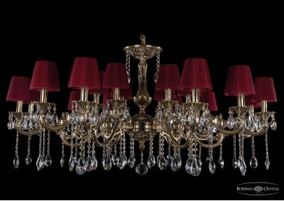 Люстра хрустальная большая Bohemia Ivele 1703/18/320+210/A/GB/SH8
