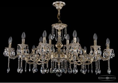 Люстра хрустальная большая Bohemia Ivele 1703/21/320+210/A/GW