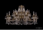 Люстра хрустальная большая Bohemia Ivele 1703/24/360/C/GW