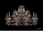 Люстра хрустальная большая Bohemia Ivele 1703/24/360/C/GW