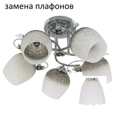 Потолочный светильник 1703YX/5CR WT ЭкономСвет Потолочный светильник 1703YX/5CR WT ЭкономСвет