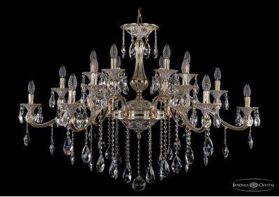 Люстра хрустальная большая Bohemia Ivele 1709/18/410/B/GW