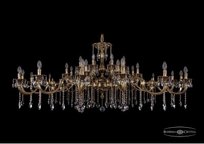 Люстра хрустальная большая Bohemia Ivele 1709/32/410+300/A/GB