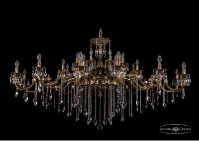 Люстра хрустальная большая Bohemia Ivele 1709/32/410+300/B/GB