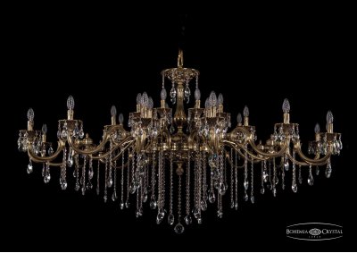 Люстра хрустальная большая Bohemia Ivele 1709/32/410+335/B/GB