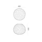 Настенный светильник бра Artemide 1712010A Meteorite