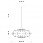 Подвесной светильник Divinare 1720/02 SP-48 CRISTALLINO
