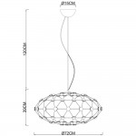Подвесной светильник Divinare 1720/02 SP-72 CRISTALLINO