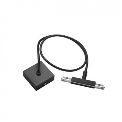 172100 SLV D-TRACK, центральный разъем подвода питания с кабелем 1м и основанием, 230В, 10А макс., черный 172100 SLV D-TRACK, центральный разъем подвода питания с кабелем 1м и основанием, 230В, 10А макс., черный