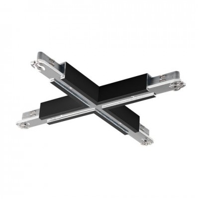 172180 SLV D-TRACK, X-коннектор, 230В, 10А макс., черный 172180 SLV D-TRACK, X-коннектор, 230В, 10А макс., черный