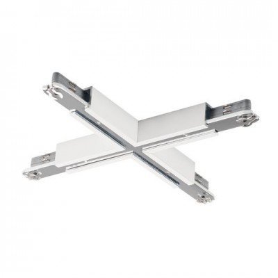 172181 SLV D-TRACK, X-коннектор, 230В, 10А макс., белый 172181 SLV D-TRACK, X-коннектор, 230В, 10А макс., белый