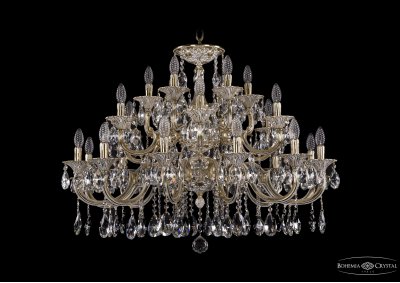 Люстра хрустальная большая Bohemia Ivele 1722/12+6+6/335/A/GW