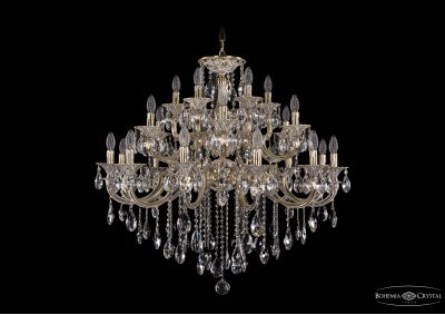 Люстра хрустальная большая Bohemia Ivele 1722/12+6+6/335/B/GW Люстра хрустальная большая Bohemia Ivele 1722/12+6+6/335/B/GW