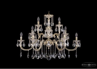 Люстра хрустальная большая Bohemia Ivele 1722/6+3+3/335/A/GW Люстра хрустальная большая Bohemia Ivele 1722/6+3+3/335/A/GW