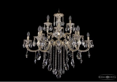 Люстра хрустальная большая Bohemia Ivele 1722/6+3+3/335/B/GW Люстра хрустальная большая Bohemia Ivele 1722/6+3+3/335/B/GW