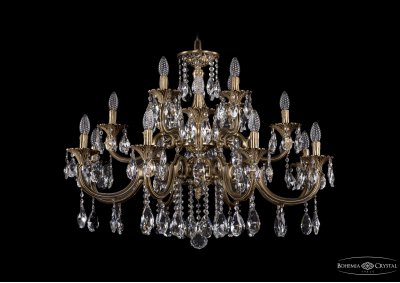 Люстра хрустальная большая Bohemia Ivele 1722/8+4+4/300/A/FP