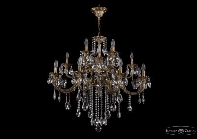 Люстра хрустальная большая Bohemia Ivele 1722/8+4+4/335/B/FP