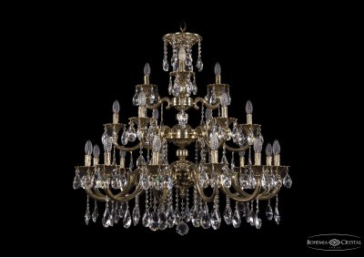 Люстра хрустальная большая Bohemia Ivele 1732/12+6+3/335/A/GB