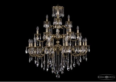 Люстра хрустальная большая Bohemia Ivele 1732/12+6+3/335/B/GB
