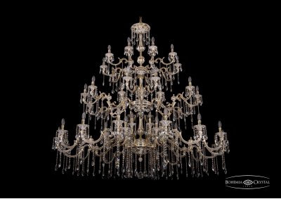 Люстра хрустальная большая Bohemia Ivele 1739/32+18+10/410+300/A/GW