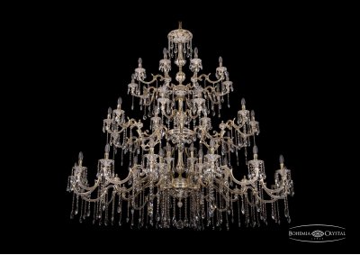 Люстра хрустальная большая Bohemia Ivele 1739/32+18+10/410+335/A/GW