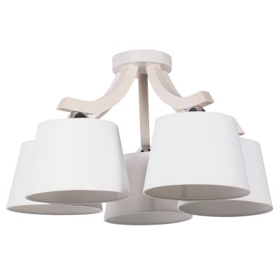 Светильник потолочный МОРИС 5хE27х60Вт беленый 175-11-25