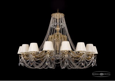 Люстра хрустальная Bohemia Ivele 1771/16/490/C/G/SH33-160 Люстра хрустальная Bohemia Ivele 1771/16/490/C/G/SH33-160