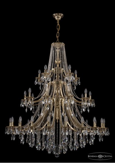 Люстра хрустальная большая Bohemia Ivele 1771/20+10+5/490/B/GB Люстра хрустальная большая Bohemia Ivele 1771/20+10+5/490/B/GB