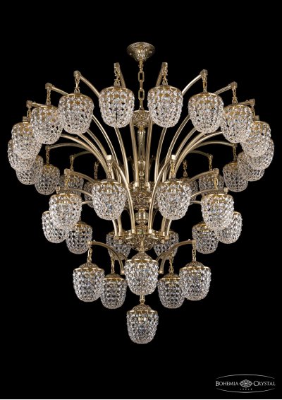 Люстра хрустальная большая Bohemia Ivele 1772/20+10+5+1/490/GB