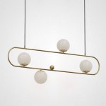 Подвесной реечный светильник HOOP L120 ЛАТУНЬ ImperiumLoft 177907-26