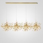Люстра Tezani Argent Suspension Linear Gold 4L 140 ImperiumLoft 177955-22