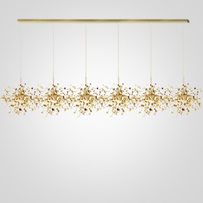 Люстра Tezani Argent Suspension Linear Gold 6L 210 ImperiumLoft 177956-22 Люстра Tezani Argent Suspension Linear Gold 6L 210 ImperiumLoft 177956-22