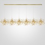 Люстра Tezani Argent Suspension Linear Gold 6L 210 ImperiumLoft 177956-22