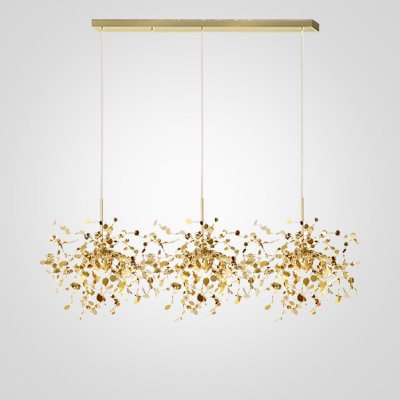 Люстра Tezani Argent Suspension Linear Gold 3 L110 ImperiumLoft 177957-22 Люстра Tezani Argent Suspension Linear Gold 3 L110 ImperiumLoft 177957-22