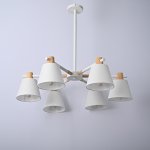 Потолочная люстра на штанге NATURA A WHITE 6 ImperiumLoft 177987-26