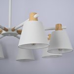 Потолочная люстра на штанге NATURA A WHITE 8 ImperiumLoft 177988-26