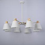 Потолочная люстра на штанге NATURA A WHITE 8 ImperiumLoft 177988-26