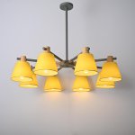 Потолочная люстра на штанге NATURA A YELLOW 8 ImperiumLoft 177990-26