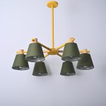 Потолочная люстра на штанге NATURA A GREEN 6 ImperiumLoft 177993-26