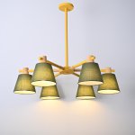Потолочная люстра на штанге NATURA A GREEN 6 ImperiumLoft 177993-26