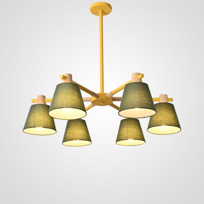 Потолочная люстра на штанге NATURA A GREEN 6 ImperiumLoft 177993-26