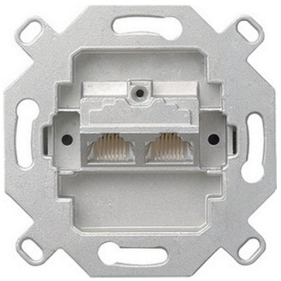 Gira Мех Розетка компьютерная 2-ая наклонная экран 5 кат 2х8 (Rutenbeck) (G17800)