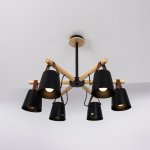 Люстра потолочная на штанге NATURA C6 black ImperiumLoft 178001-26