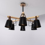 Люстра потолочная на штанге NATURA C6 black ImperiumLoft 178001-26